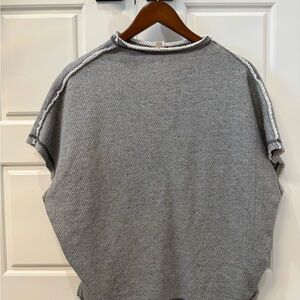 Anthropologie Pilcro Gray and White Women's Sweatshirt
